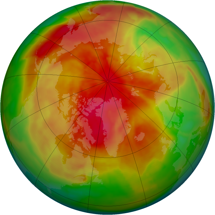 Arctic ozone map for 11 April 2015